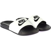 Resim Nike Futura Benassi Slide White Unisex Beyaz Terlik Tek Bantlı Beyaz 