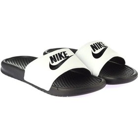 Resim Nike Futura Benassi Slide White Unisex Beyaz Terlik Tek Bantlı Beyaz 