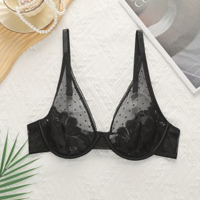 Resim Tek parça Katı File Destekli Sütyen, Seksi Rahat Dolgu Sütyen, Kadın İç Giyim & İç Çamaşırı 
