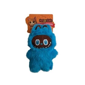 Resim PetzzCats Matatabi Labubu Peluş Kedi Oyuncağı Mavi 16x10 Cm 