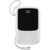Resim Baseus PPQD-A02 Q Pow 10000mAh 3A 15W 2xUSB Type-C Powerbank Beyaz 