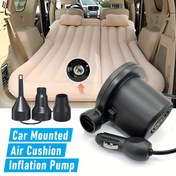 Resim DC 12V Taşınabilir Şişirme/Sürükleyici, 3 Nozullu - Kampçılık, Ev Kullanımı, Şişme Matraslar, Tekneler, Yüzme Halkaları için İdeal - ABS Malzeme, Kamp Ekipmanı | Modern Tasarım | Taşınabilir Hava Kompresörü 
