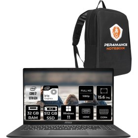 Resim Msı Modern 15 Intel Core I7 1355U 32GB 512GB SSD 15.6" Fhd W11H Taşınabilir Bilgisayar & Per4 Çanta F13MG098XTRP377 