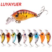 Resim 9 adet Luyayuer 4.5cm/4g Crankbait Olta Yemleri - Suni Sert Wobbler Topwater Minnow Balıkları için, ABS Malzeme, Canlı Renk Desenleri ile Dönebilen Çengeller, Tatlı ve Tuzlu Su Olta Avı için İdeal, Tatlı Su Olta Yemleri | Canlı Yem Tasarımı | ABS Olta Yemleri, Olta Yemleri 