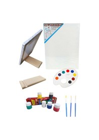 Resim Mini Taşınabilir Şövale Resim Başlangıç Seti Tuval Tual Resim Seti Şövalye 