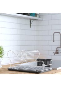 Resim Teknotel Iki Katlı Kalpli Tabaklık Bulaşıklık Beyaz Kb011 Beyaz 