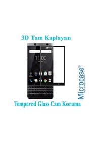 Resim Microcase Blackberry Keyone 3D Curved Tam Kaplayan Tempered Glass 