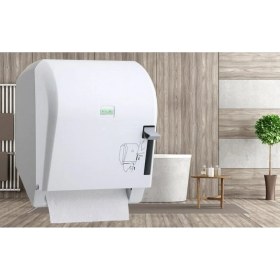 Resim Vialli K8 Levercut Manuel Rulo Kağıt Havlu Dispenseri Aparatı Beyaz 