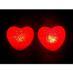 Resim Led Işıklı Kırmızı Kalp Gece Lambası Çok Renkli 