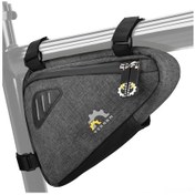 Resim Jeehugo Süper İnce Su Geçirmez Bisiklet Üçgen Çantası - Organize Edici Mesh Cep Ve Mini Pompa Için Erişim Kolayı Koyu Gri 