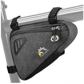 Resim Jeehugo Süper İnce Su Geçirmez Bisiklet Üçgen Çantası - Organize Edici Mesh Cep Ve Mini Pompa Için Erişim Kolayı Koyu Gri 