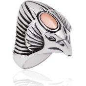 Resim Gümüş Kartal Kafası Erkek Yüzük (510779635) 