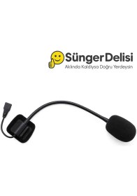 Resim Mikrofon Süngeri 2’li - Motorcu & Yaka Mikrofonu Uyumlu Rüzgar Önleyici Set 