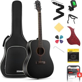 Resim Donner DAG-1CB Dreadnaught Akustik Gitar Seti (Siyah) 