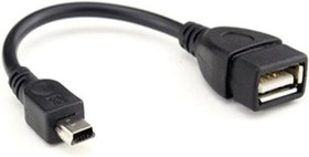 Resim Platoon Usb On-The-Go (Otg) Kablosu, 0,20 Metre, Awg 28, Usb A, Dişi - Mini Usb B, 5-Pin, Erkek 
