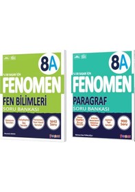 Resim Fenomen Okul 2025 8. Sınıf Fen Bilimleri + Paragraf A Serisi Soru Bankası Seti 2 Kitap 