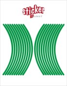 Resim Sticker Market Yeşil Fosforlu Jant Şeridi 