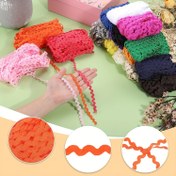 Resim 15 Yards 5mm S-şekilli Dalga Desenli Dokuma Dantel El Yapımı DIY Giyim Aksesuarları Denizci Kemeri Perde Süsleme Danteli 