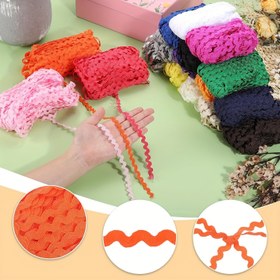 Resim 15 Yards 5mm S-şekilli Dalga Desenli Dokuma Dantel El Yapımı DIY Giyim Aksesuarları Denizci Kemeri Perde Süsleme Danteli 