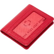 Resim Kırmızı Deri Unisex Kredi Kartlık - S1KK00001666-B68 
