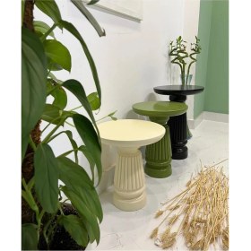 Resim Simillo Home & Living Wood Renkli 3’lü Set Mantar Yan Sehpa Fiskos Çiçeklik Decorative 