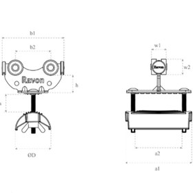 Resim HİSTİCARET Çelik Gövde Kablo Arabası Plastik Saddle 
