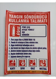 Resim Yangın Söndürme Talimatı Folyo 25x35 