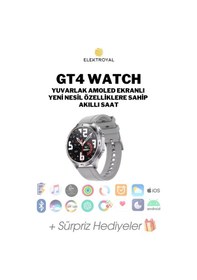 Resim Wearfitpro Gt4 Watch Yuvarlak Amoled Ekran Yeni Nesil Özelliklere Sahip Akıllı Saat Gümüş 