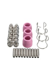 Resim Ximistore9 26 Parça Pl60 Plazma Kesme Uç Seti - 10 Nozul, 10 Elektrot, 3 Porselen Uç İle Kolay Montaj 