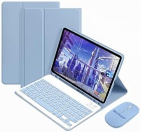 Resim Microcase Xiaomi Poco Pad M1 12.1 inch Tablet için Bluetooth Klavye ve Mouse + Kılıf BKK6 (Siyah) 