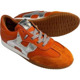 Resim Orange Hakiki Deri Sneaker Turuncu 