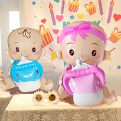 Resim 36 İnç Çocuklar İçin Şişe Bebek Balon - Sevimli Doğum Günü ve Yıldönümü Parti Süslemesi, Mavi & Pembe Rahatlatıcı Tasarım Ürünleri, Alüminyum Folyo Malzeme, Gençler Duşları & Kutlamalar için Mükemmel, Temalı Parti Öğeleri | Dayanıklı Balon 