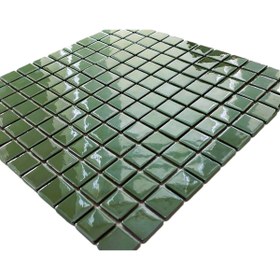 Resim MozaiKristaL Tüm yüzeyler için 25x25mm. Parlak Yeşil, 31,5x31,5 Fileli Cam Mozaik. (5 File Karo=0,5m2 Fiyatı.) 