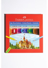 Resim Faber-Castell Karton Kutu Boya Kalemi, 24 Renk, Yumuşak ve Canlı Renkler, Kolay Açılır 