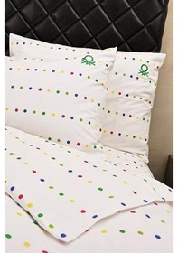 Resim Benetton Home Renkli Puantiye Çift Kişilik Ranforce Nevresim Seti Karışık 