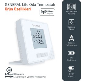 Resim General Life Mitra HT15S Rf Kablosuz Oda Termostatı 
