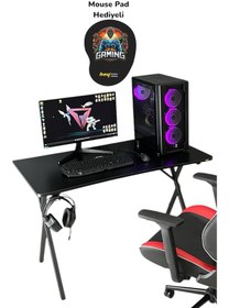Resim Heygaming Profesyonel Oyuncu Masası Siyah Bilgisayar Çalışma Masa Siyah 