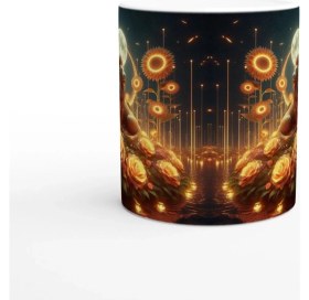 Resim Aslan Burcu Baskılı Kahve Kupası - Ay Işığında Zodyak Bahçesi Vs3 