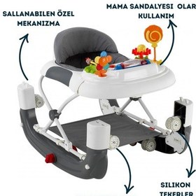 Resim Royal Sallanabilen Eğitici Oyuncak Ve Müzikli Lüx Yürüteç Yeşil Haki 