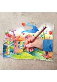 Resim Noris Kuru Boya 18 Renk Almanya Üretim 1. Sınıf Boya Kalemi Çok Renkli 