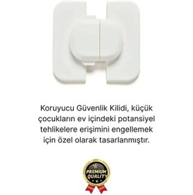 Resim Özel Üretim Çekmece Buzdolabı Pencere Dolap Sabitleyici Çocuk Bebek Koruyucu Güvenlik Kilidi 3 Adet Çok Renkli 