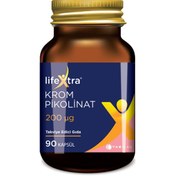 Resim LifeXtra Krom Pikolinat 200 mcg 90 Kapsül 