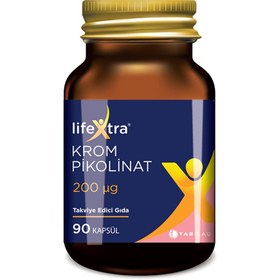 Resim LifeXtra Krom Pikolinat 200 mcg 90 Kapsül 