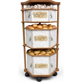 Resim Arbor 3 Katlı Kare Sebzelik – Modern ve Estetik Düzenleyici 