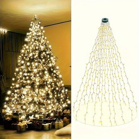 Resim 1 adet LED Noel Işıkları, Noel Ağacı Süsleri Açık Hava Dize Işıkları, 8 Aydınlatma Modu, Tatil Süs Dize Işıkları, RV İç Dekoratif Işıklar 