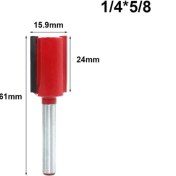 Resim 2Liyao 6.35X15.9X24 Lavıe 1 Adet 1/4 "shank 6.35MM Bıçak Çift Flüt Düz Bit Ağaç Işleme Kesici Aracı Oyma Kırpma Yönlendirici Bit MC01011 (Yurt Dışından) 