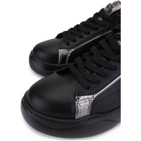 Resim Tamer Tanca Kadın Suni Deri Siyah/antrasit Sneakers & Spor Ayakkabı 1009 2200 Bn Ayk Sk25-26 Sıyah/antrasıt Siyah 