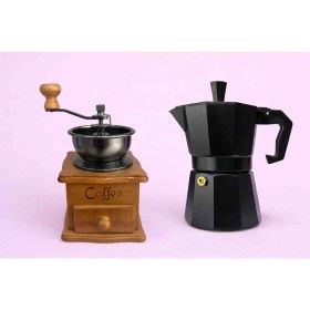Resim Prolite Kahve Değirmeni ve Moka Pot Set 2 Li 