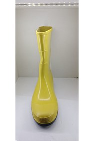 Resim PABUÇ PLUS Sarı Renk Unisex Lastik Çizme - İnşaat, Tarım, Sanayi ve Balıkçı Çizmesi 33cm 