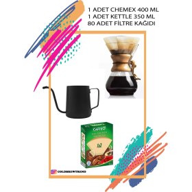 Resim UltraMint Chemex Tanışma Seti, Şık ve Kullanışlı Kahve Demleme Takımı 